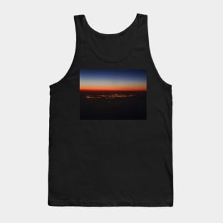 Aerial view of tropical island at sunset Tank Top